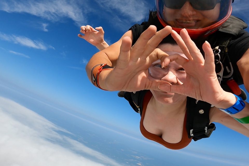 Skydiving in Long Island with ocean views