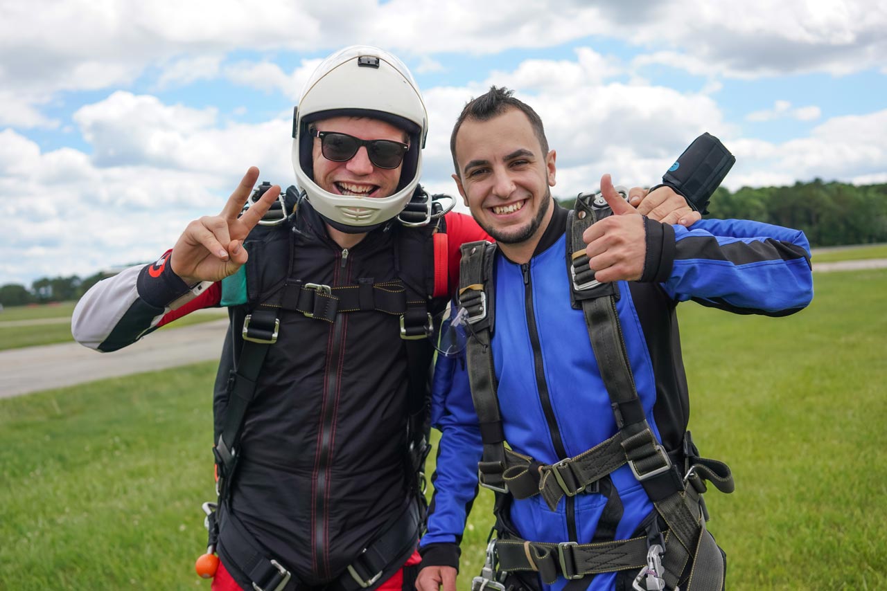 Tipping Skydiving Instructor