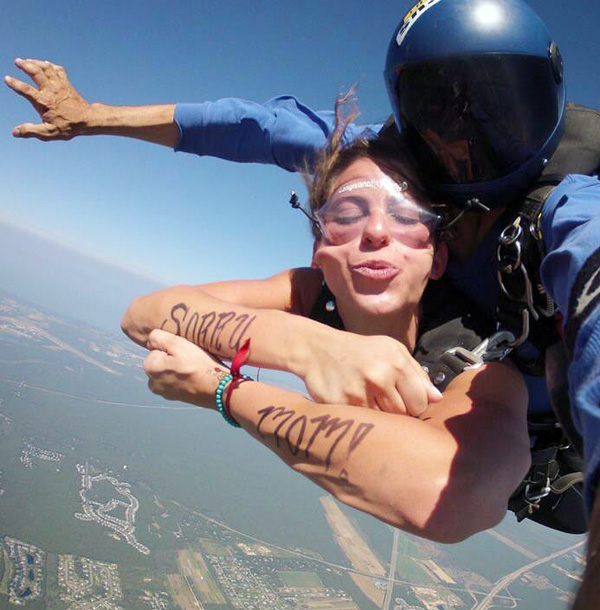 Skydiving captions